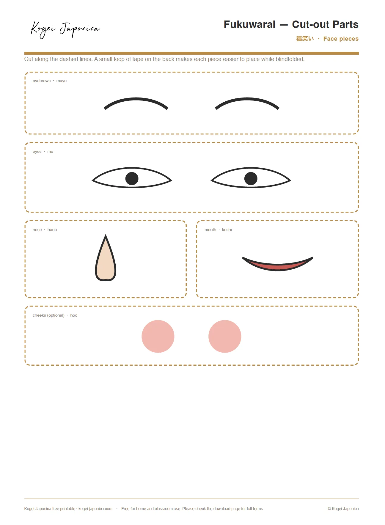 Japanese Traditional Games — Free Printables